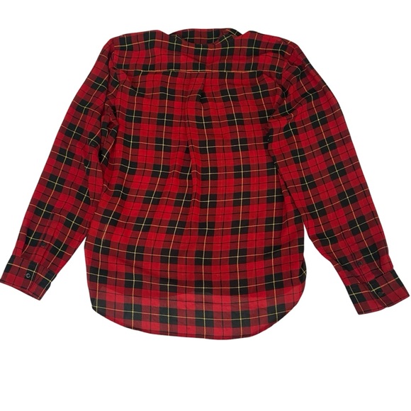 Chaps Red Plaid Button Down Lightweight Shirt Top -Women’s Large - Picture 8 of 12
